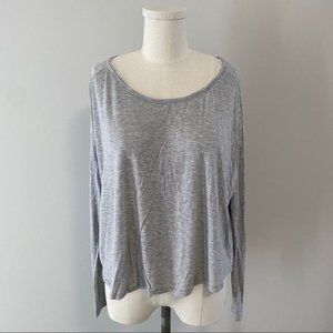 Aritzia Wilfred?Grey Long Sleeve Loose Fit Top